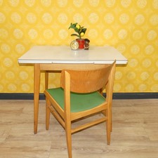 50er Jahre Küchentisch Holz Tisch Resopal 60x94/152 ausziehbar Esstisch vintage