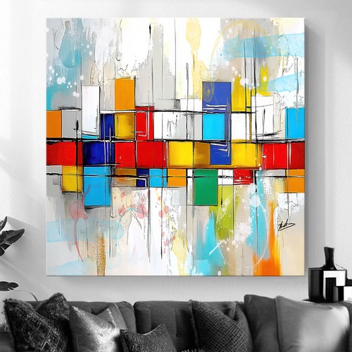 Leinwand bild abstrakt bunt - abstrakt,