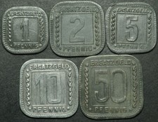 NOTGELD: 1 bis 50 Pfennig