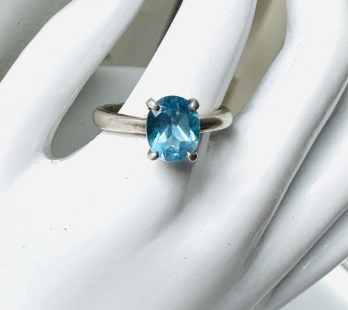 925 silber ring aquamarin oval - 925,