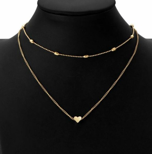 Damen halskette mit herz - 2x,