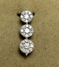 ELEGANTER 10K WEISSGOLD 1/4 CT TW DIAMANT REISE ANHÄNGER 3/4"