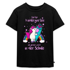 Bye Bye Kindergarten Einhorn Zuckertüte Einschulung Kinder Premium Bio T-Shirt