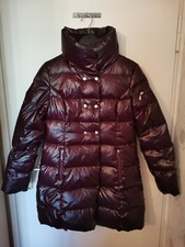 ORIGINAL 80er Glanznylon Daunen-Steppmantel Damen von FISHBONE in Violett Gr. S