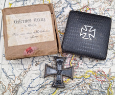 Ek1 im Etui mit Versandkarton / Verkaufskarton Eiserne Kreuz 1914 RAR