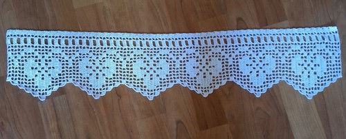 Häkelgardine handarbeit neu - ,