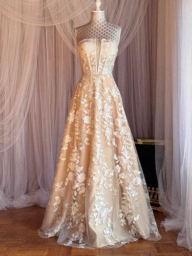 Abendkleid champagner linie - champagner, a-linie