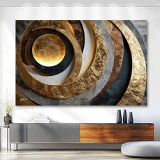 Abstrakter Kunstdruck Gold