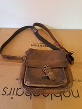 JOST Ledertasche Umhängetasche / Messenger Bag, Braun, Starker Vintage-Used-Look