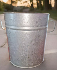 Zinkkübel rund 38 x 31 cm Pflanzkübel Topf Übertopf Pflanztopf wasserdicht