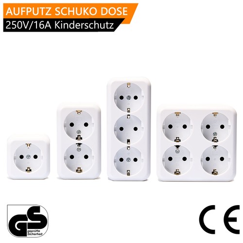 Aufputz steckdose schuko - aufputz,