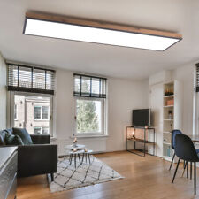 Deckenpanel Deckenlampe Tageslichtleuchte Fernbedienung LED dimmbar Holzoptik