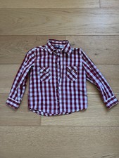 Trachtenhemd Jungen, rot weiß