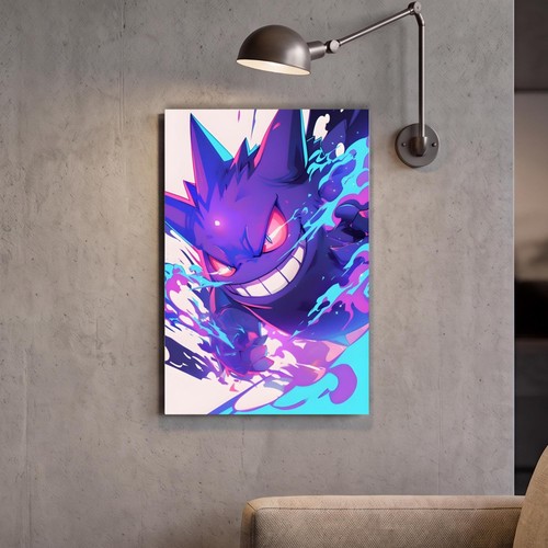Metall poster gengar - gengar, neon