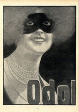 Odol Dame mit Faschingsmaske