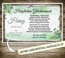 Urkunde Karte Poster A4 zum Geburtstag Geschenk mit Wunschname / Datum Present