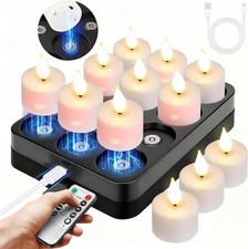12x Wiederaufladbare LED Kerze