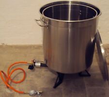 Gulaschkanone mit Wasserbad Edelstahltöpfe 67 und 46 Liter mit Gaskocher 10,5 KW