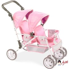 Arias Elegance Groß Kinderwagen Zwillinge Für Puppe Bis 60cm Kinderwagen