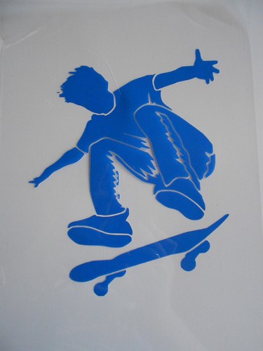Schablone stencil skateboarder - stencil,