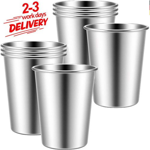 Edelstahl becher 260ml 8er set - edelstahl,