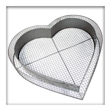 Herz Gitter XXL mit Trennblech Pflanzschale Grabschmuck Grabgestaltung Friedhof 