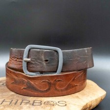 Energie Herren Gürtel Vintage Ledergürtel Jeansledergürtel Braun Größe 36