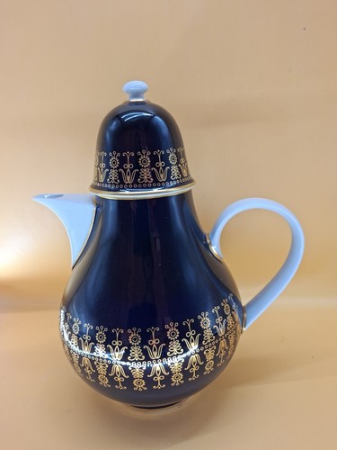 Kobaltblaue kaffeekanne graf - kobaltblaue,