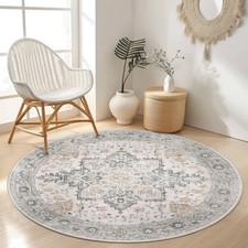Teppich Rund 120cm Boho