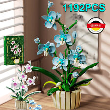 1192X Icons Heim DIY Dekoration Orchideen Kunstpflanzen Bauset Blumen für LEGO