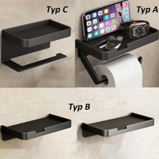 Toilettenpapierhalter ohne Bohren Klopapierhalter WC Klorollenhalter mit Ablage