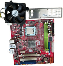 MSI MS-7366 Mainboard mit Intel E6750 Duo Core  Kühler und I/Q Blende Gebraucht