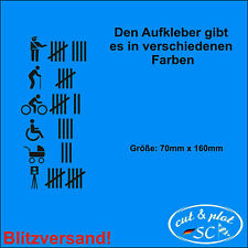 1 Abschussliste senkrecht Strichliste Autoaufkleber Shocker Tuning 7x16cm SC036