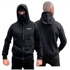 Ninja Kapuzenjacke mit wechselbaren Patch Sturmhaube Security Größe M bis 3XL