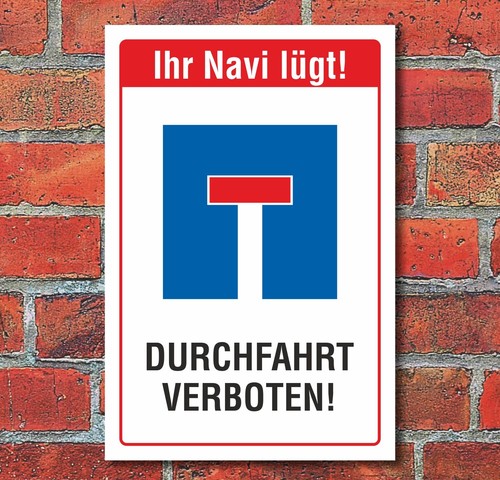 Schild durchfahrt verboten - durchfahrt,