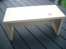 Fußbank aus Holz Schemel Hocker Fichte 45,0 x 20,2 x 21,3 L ; B ; H Nadelholz