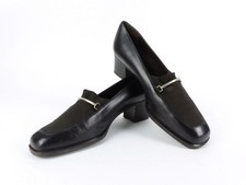 Bruno Magli Vintage Damen Schuhe Pumps Gr. 38 braun Echtleder & Stretch (W)