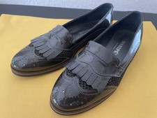 Maripe  Schuhe Halbschuhe Loafer Mokassin Gr. 39 Lack dunkelgrau TOP NP 150 €