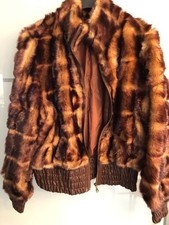 Damen Kunstpelz-Jacke Braun