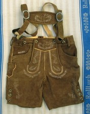 BESTICKTE BRAUNE LEDERHOSE -