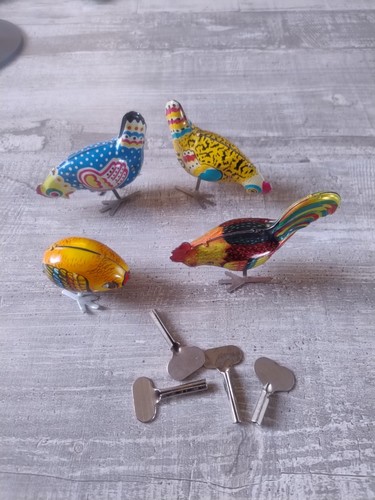 Altes blechspielzeug vögel - altes,