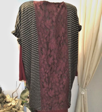 UNIQUE⚜️ATTRAKTIVES KARDIGAN ⚜️ELEGANT⚜️JERSEY/SPITZE⚜️Gr.52/56⚜️DEMOMODELL