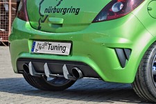 Bi Heckansatz Heckeinsatz Diffusor aus ABS Opel Corsa D OPC Nürburgring Edition