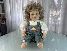Künstlerpuppe Sammler Brigitte Leman Vinyl Puppe 63 cm. Top Zustand.   
