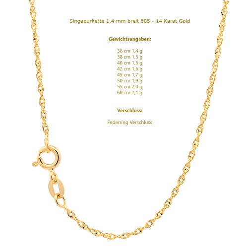 Edle goldkette singapurkette - goldkette,