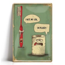 Lustiges WC Metallschild