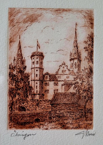 Original radierung öhringen - radierung,