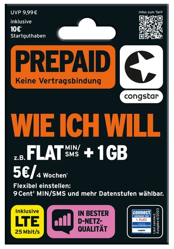 Congstar prepaid wie - wie, will