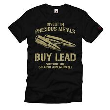 Precious Metals Munition Edles Metall Blei Kugeln 9mm 7,62mm FMJ T-Shirt#32333