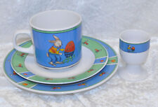 Kindergedeck 4 tlg.- Motiv Ostern - Tasse - Teller - Eierbecher